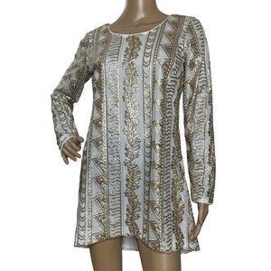 Dress the Population Cassandra gold sequin dress Small